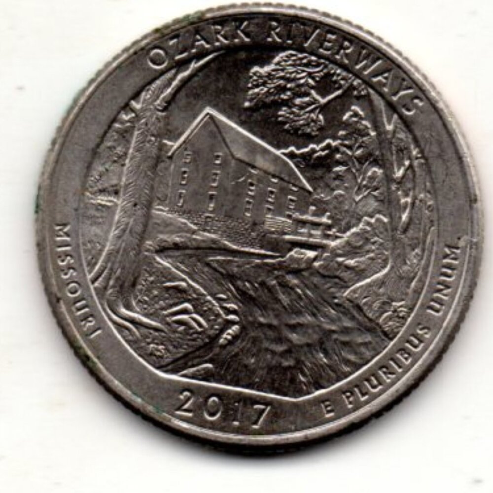 America The Beautiful  Quarter Arkansas- Ozark Riverways (2017)